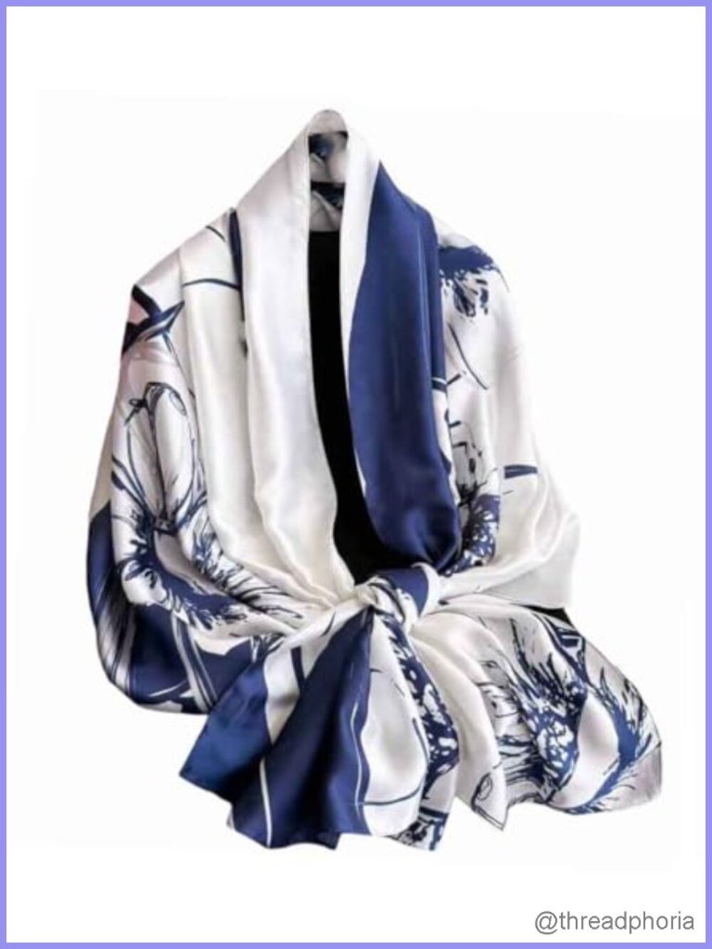 Xyueanlo Women's Lightweight Polyester Floral Print Scarf Shawl Wrap